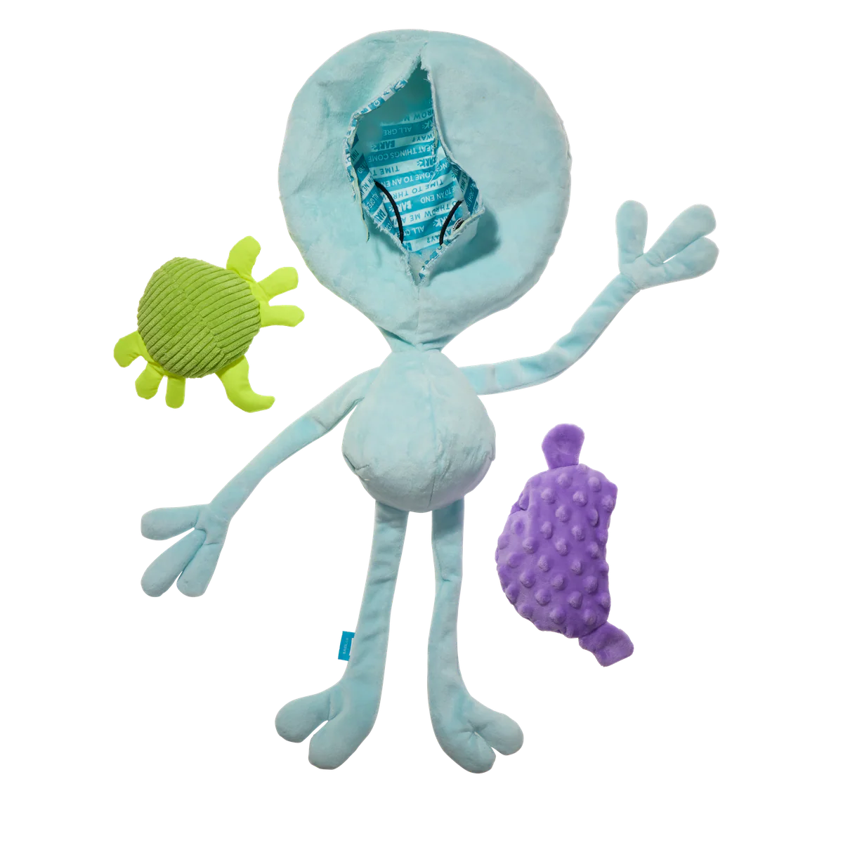 Alien Gnawtopsy Plush 2-in-1 + Tug + Enrichment + Multi-Part + XXL Dog Toy - Image 8