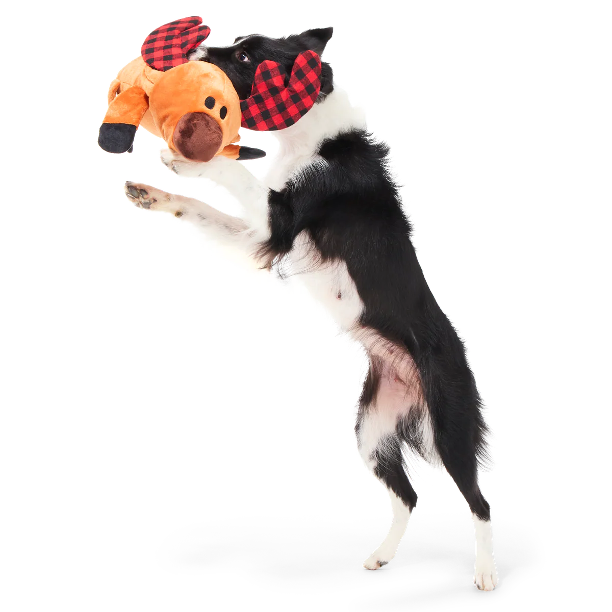 Buffalo Plaid Blitzen Plush Tug + Extra-Large Dog Toy - Image 4