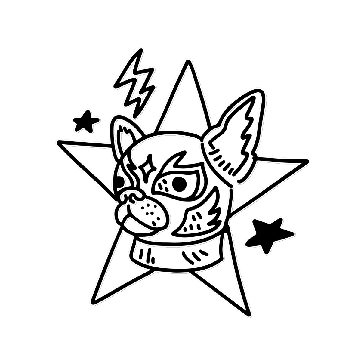 Dog Star Temporary Tattoo - Image 4