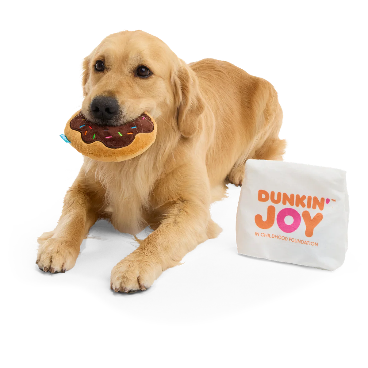 Dunkin'® Chocolate Frosted Donut Plush Multi-Part Dog Toy - Image 3
